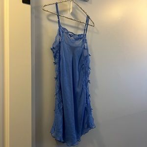 Blue Vintage Slip Dress with Bows